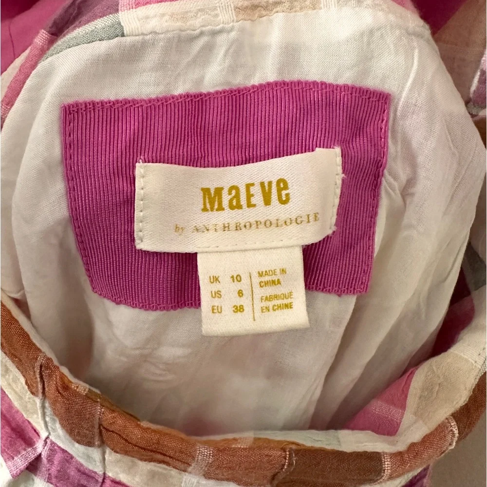 Anthropologie Maeve Ombré Plaid Midi Sundress- NWOT - Picture 7 of 7